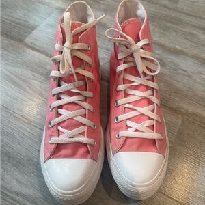 Bubble Gum Pink Platform Hightop Converse